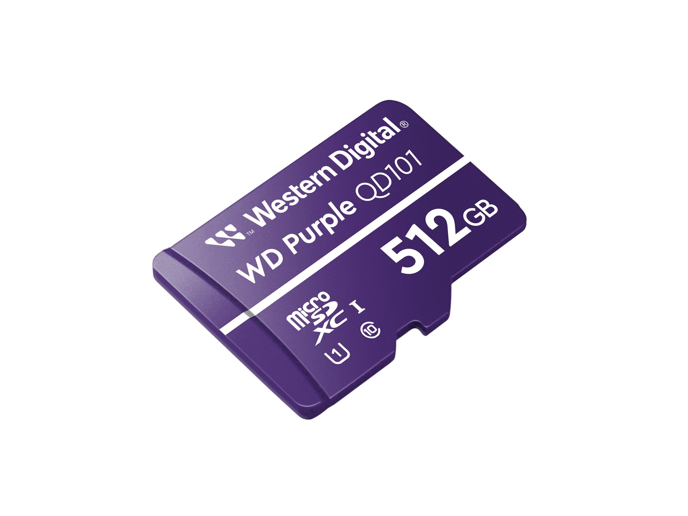 WD Purple 512Go Surveillance microSD XC Class - 10 UHS 1