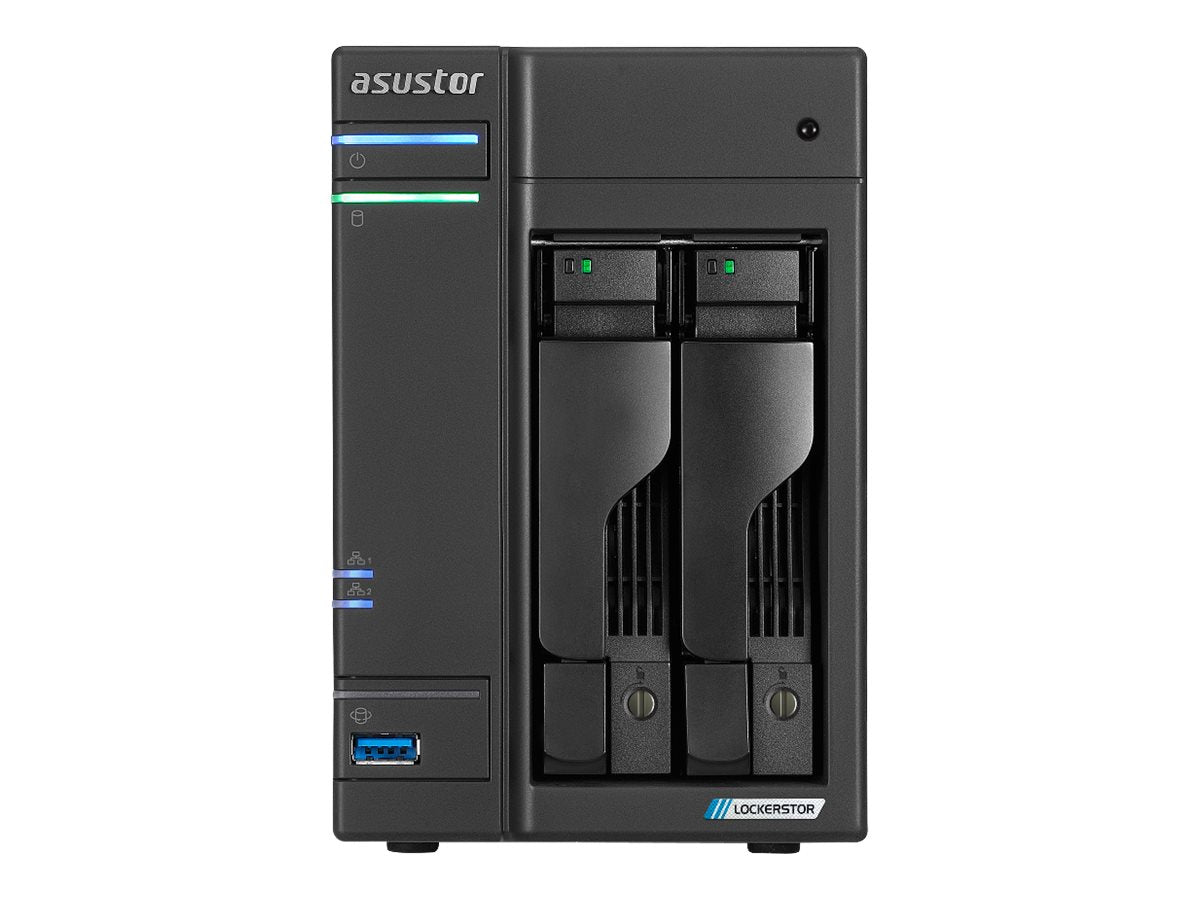ASUSTOR AS6702T v2 2 Bay NAS Quad-Core A4 2.0GHz CPU Dual 5GbE Port