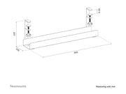 NEOMOUNTS Cable Management Tray max 5kg. clamp-on design universal white