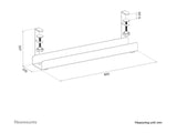 NEOMOUNTS Cable Management Tray max 5kg. clamp-on design universal white