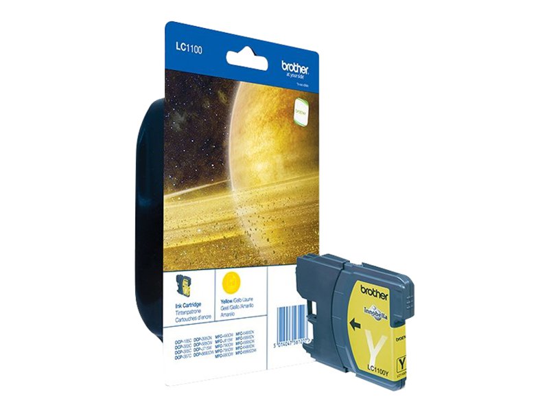 BROTHER LC-1100 cartouche d encre jaune capacité standard 7.5ml 325 pages pack de 1