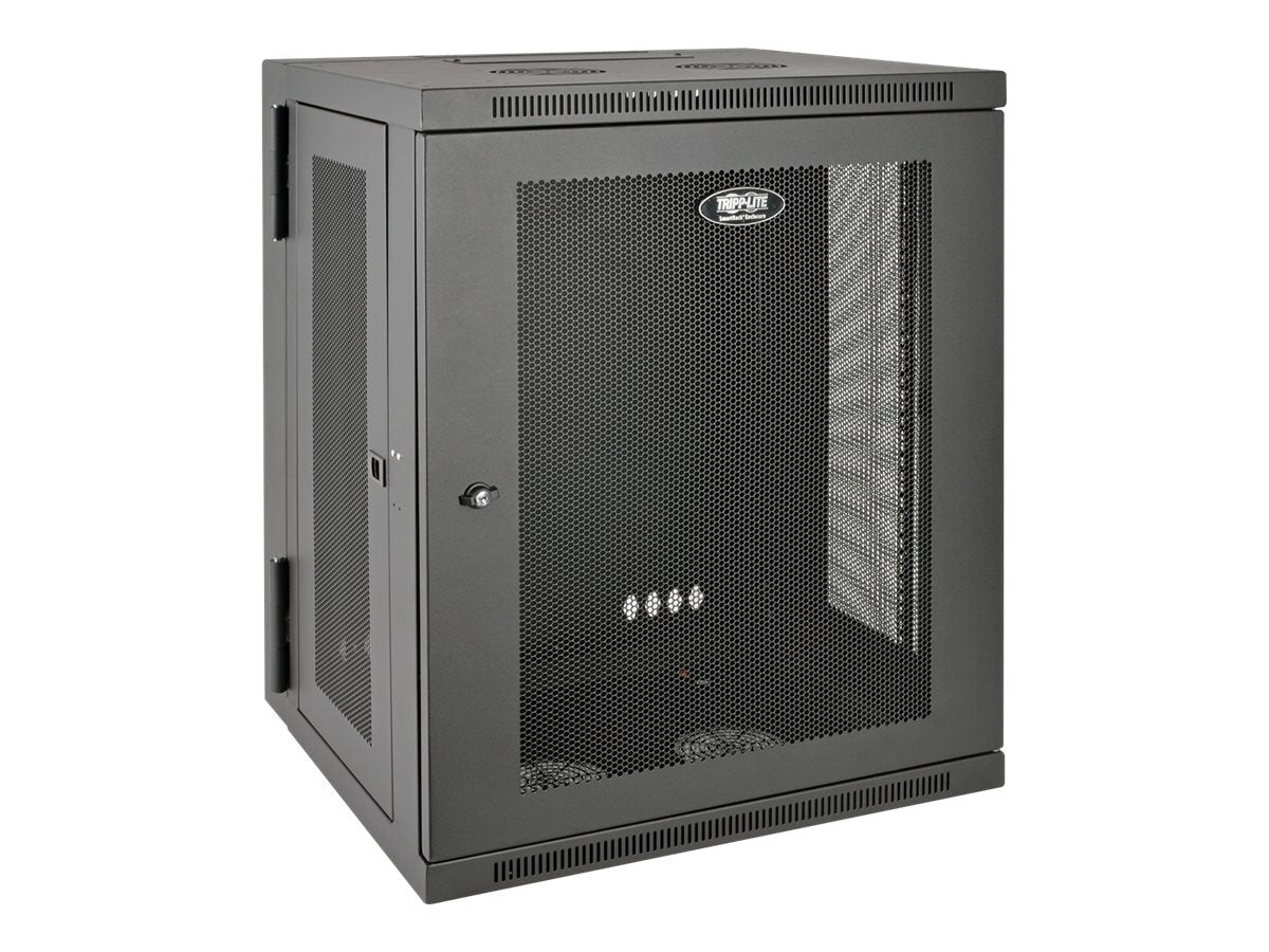 EATON TRIPPLITE 15U Wall Mount Rack Enclosure Server Cabinet Hinged Wallmount Rack cabinet wall mountable Black 15U 19