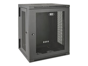 EATON TRIPPLITE 15U Wall Mount Rack Enclosure Server Cabinet Hinged Wallmount Rack cabinet wall mountable Black 15U 19