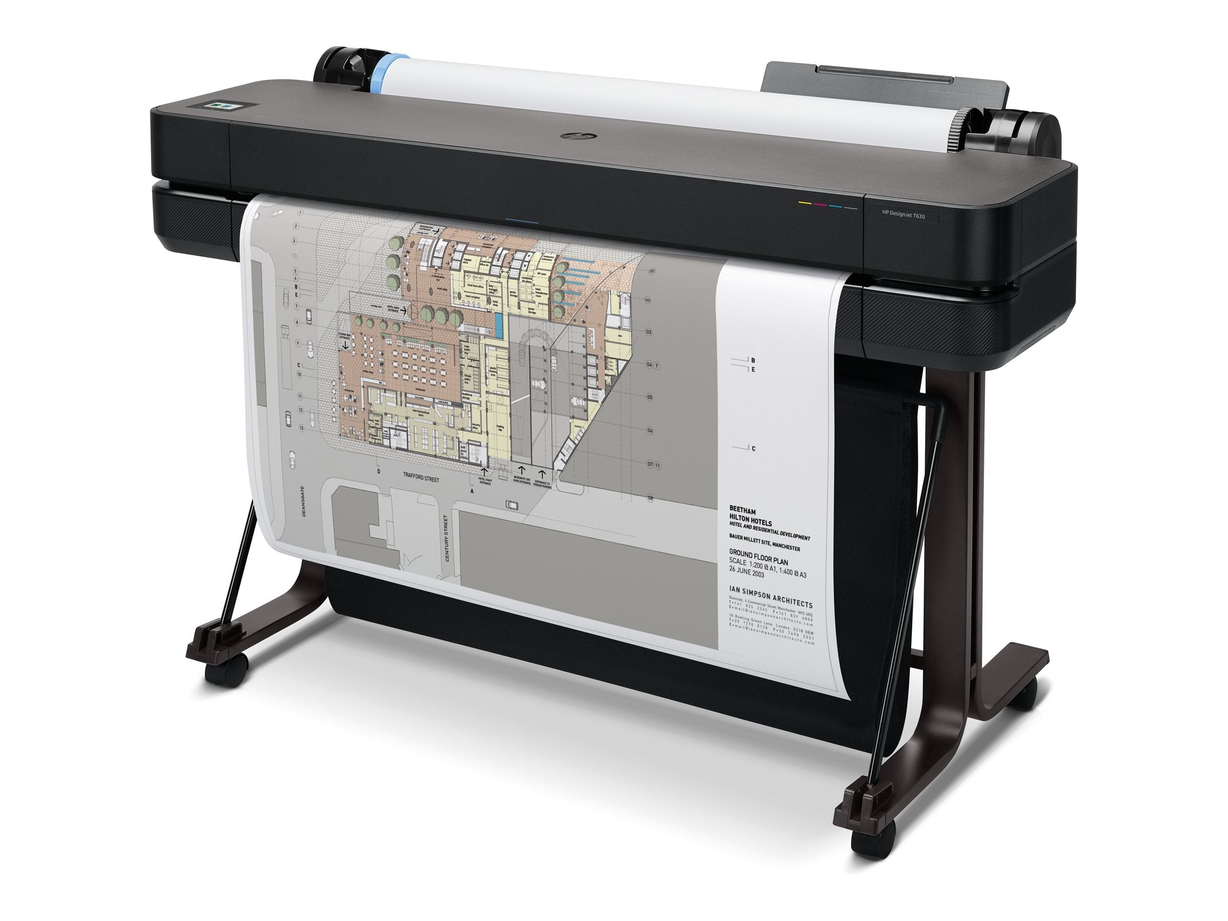 HP DesignJet T630 36p LFP 2025 Colour Ink-Jet A0 ANSI D Roll 91.4cmx45.7 m 2400x1200dpi 0.5 min/page USB LAN Wi-Fi