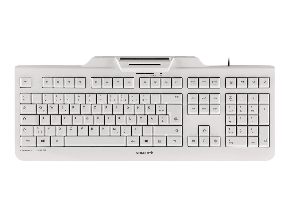 CHERRY KC1000 SC corded Security Keyboard USB ultraflat grey with integrated Smartcard-Terminal (DE)