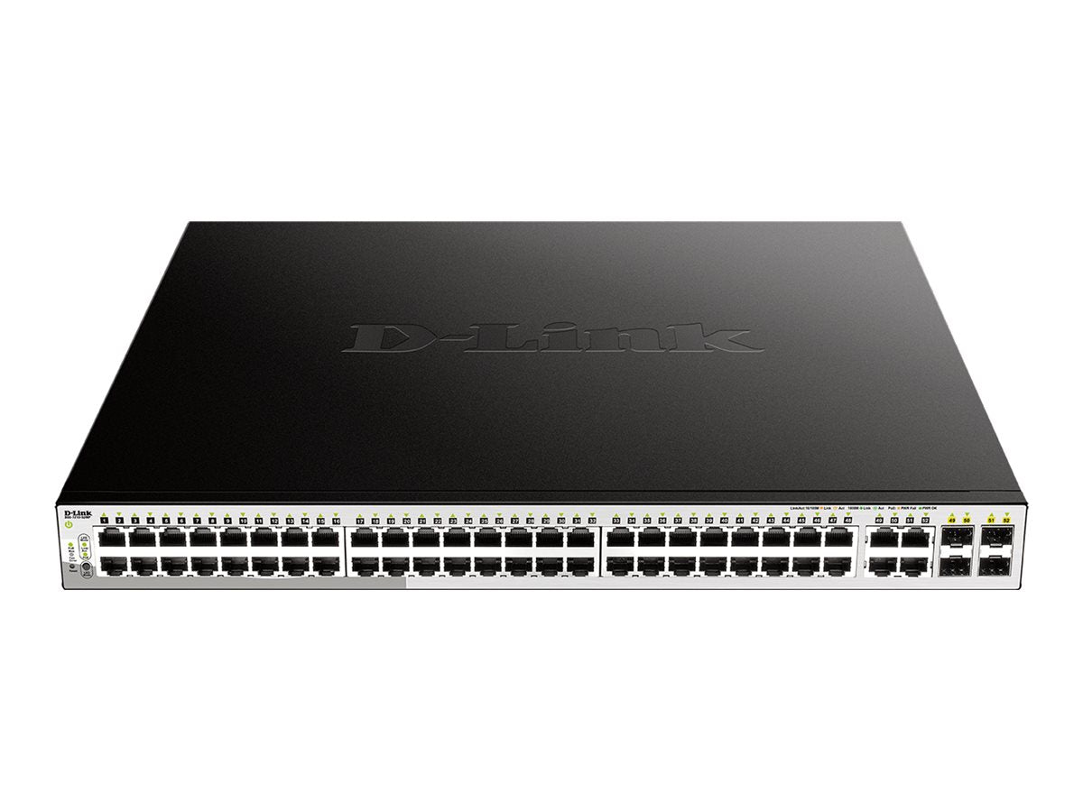 D-LINK 52-Port Layer2 Smart Managed 48x PoE Gigabit Switch dlink green 3.0 48x 10/100/1000Mbit/s TP RJ-45 PoE Ports 802.3at