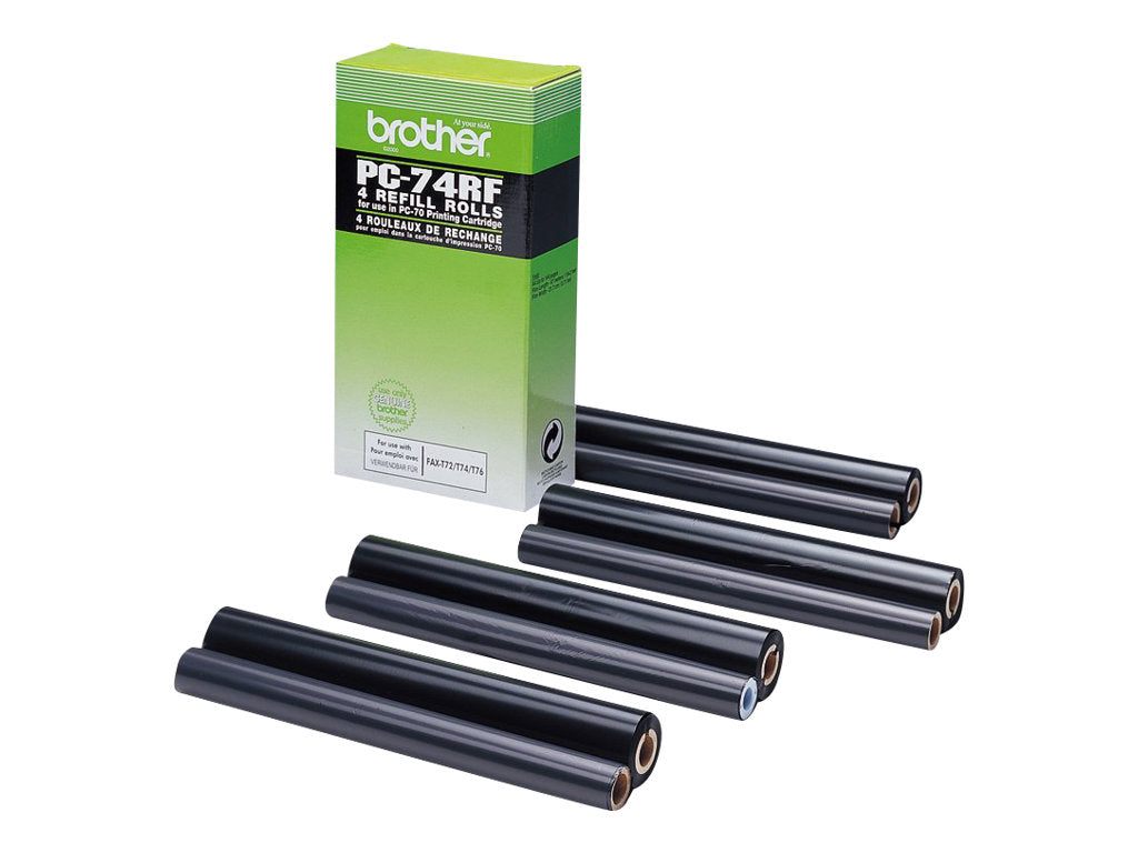 BROTHER PC-74RF recharge ruban noir 144 pages pack de 4