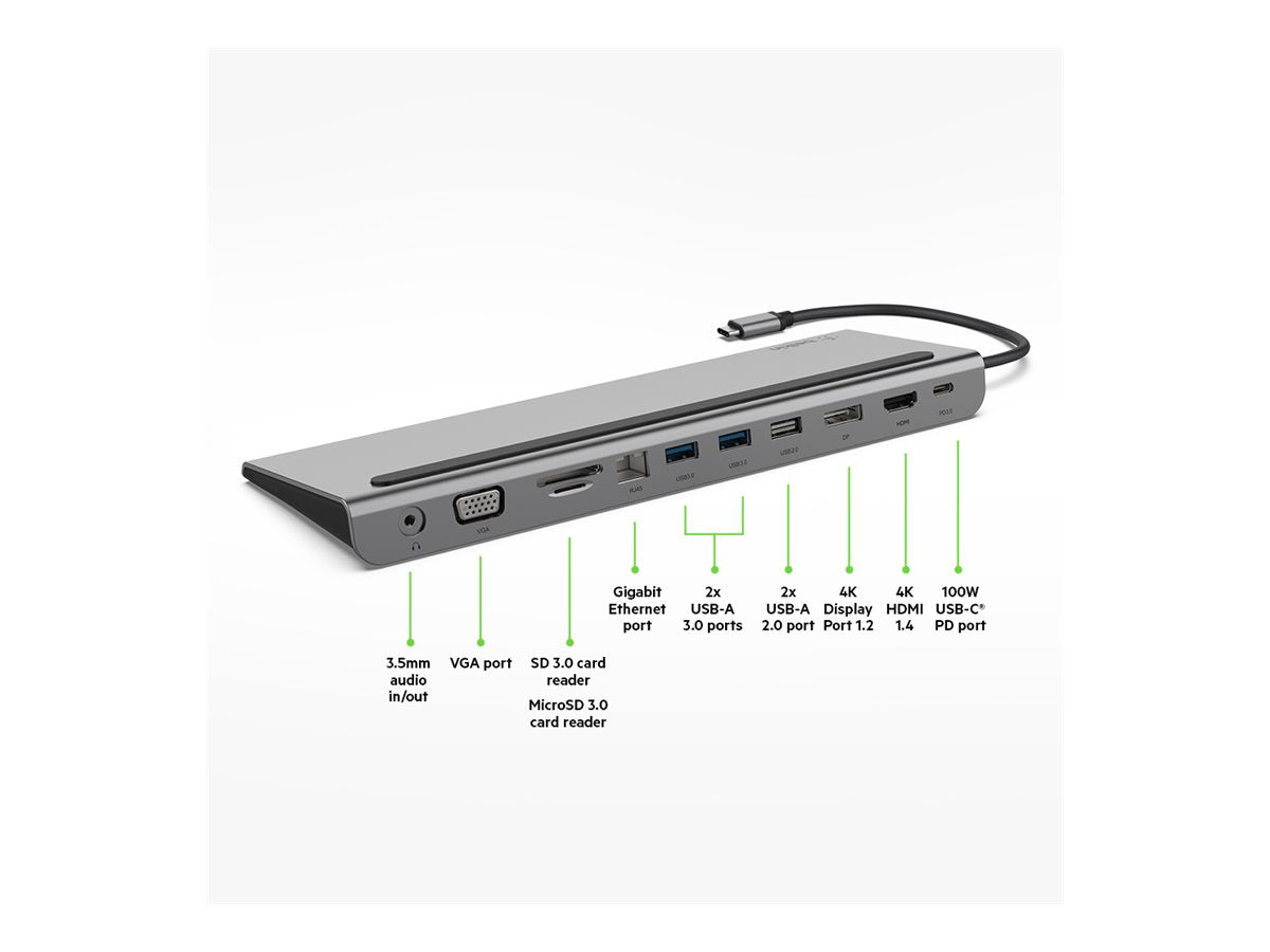 BELKIN Station daccueil USB-C Docking 2 écrans HDMI DP VGA 100W PD