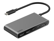 BELKIN Connect 5-in-1 USB-C Hub with Dual USB-C Ports - Silver