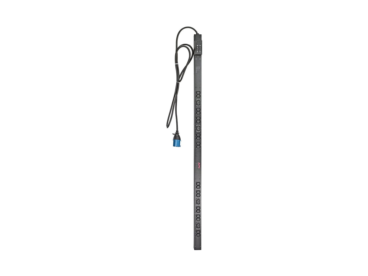 APC Basic Rack PDU Zero U Rack AC 230V input IEC 60309 output connectors 24 power IEC 60320 C13 IEC 60320 C19 0U 3.1m cord BK