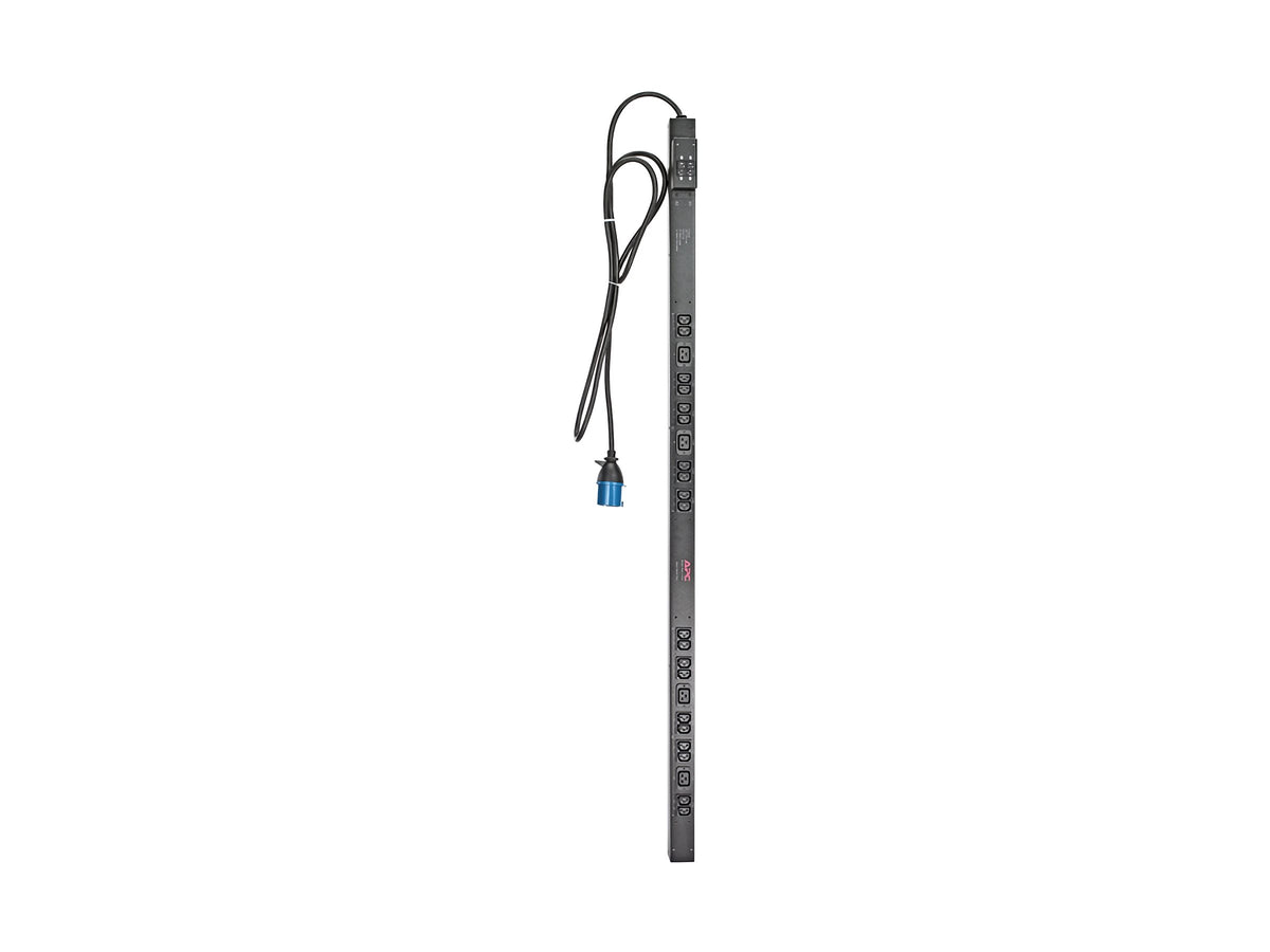 APC Basic Rack PDU Zero U Rack AC 230V input IEC 60309 output connectors 24 power IEC 60320 C13 IEC 60320 C19 0U 3.1m cord BK