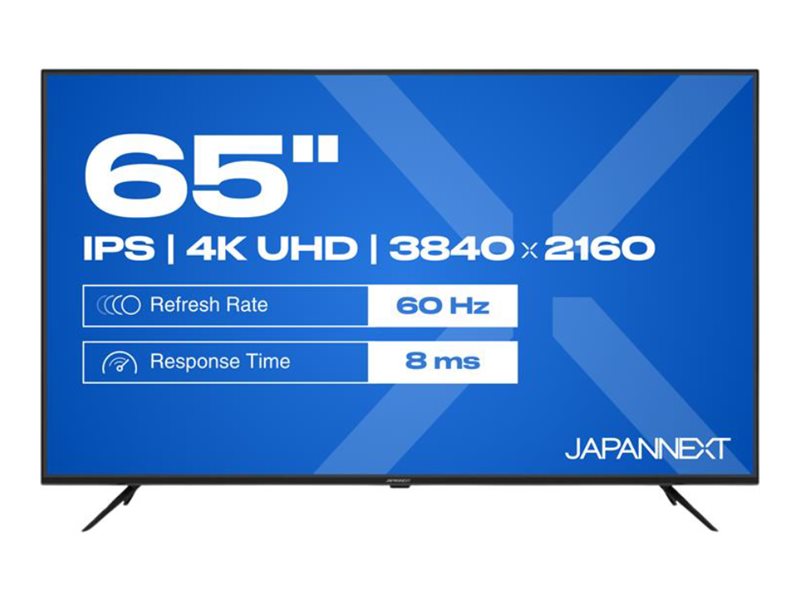 JAPANNEXT JNIPS650UHD60F Ecran LED 65 4K UHD (3840x2160) à 60Hz IPS 300 cd/m