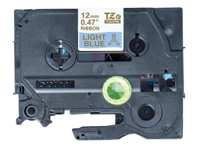 BROTHER P-Touch 12mm light blue/gold ribbon tape
