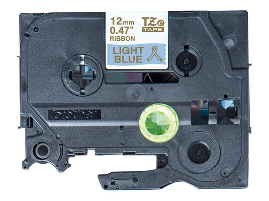 BROTHER P-Touch 12mm light blue/gold ribbon tape