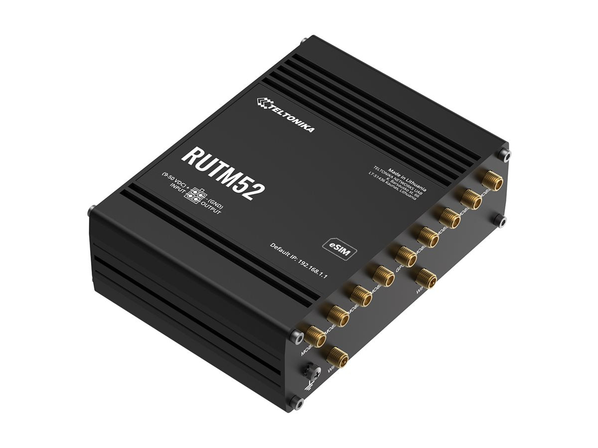 TELTONIKA NETWORKS RUTM52 DUAL SIM and eSIM 5G router