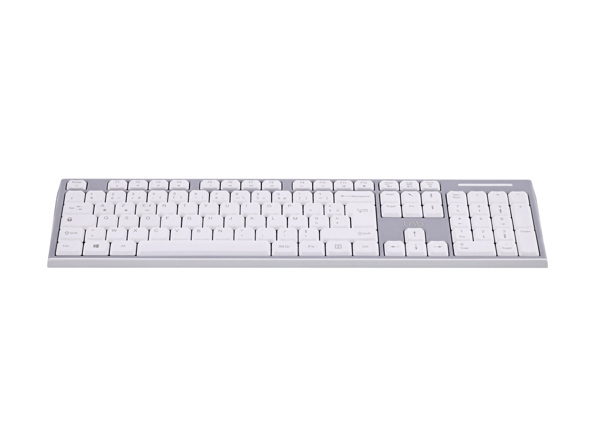 TNB CLASSY + - Clavier sans fil rechargeable Bluetooth + USB-A 2,4 Ghz AZERTY (FR)