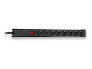 LINDY Mains 8 way gang socket with on/off Switch 3500W with overvoltage protection