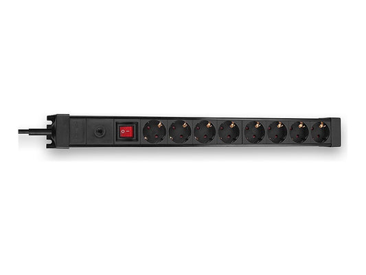 LINDY Mains 8 way gang socket with on/off Switch 3500W with overvoltage protection