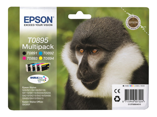 EPSON 2LB T0895 ink cartridge black and tri-colour 1-pack RF-AM blister w/s