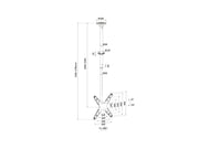 NEOMOUNTS FPMA-C340BLACK Support de plafond pour écran de 32-75p - h 106-156 cm