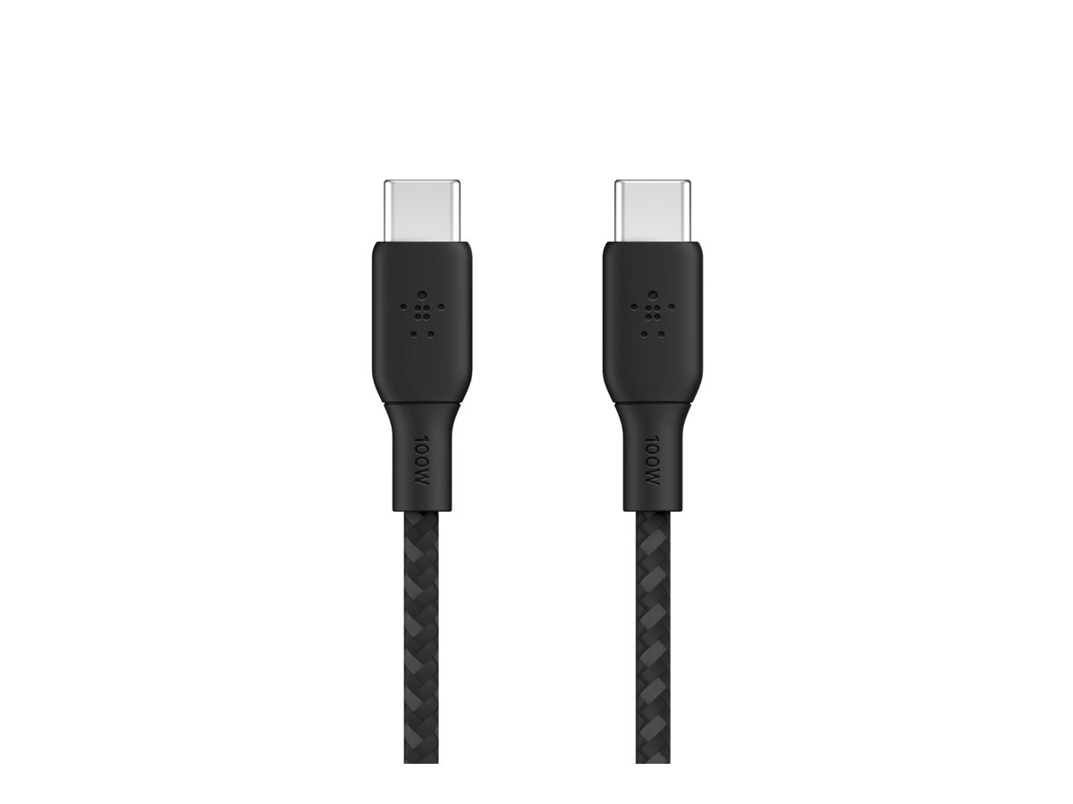 BELKIN 100w USB-C to USB-C Braided Cable 2M Black