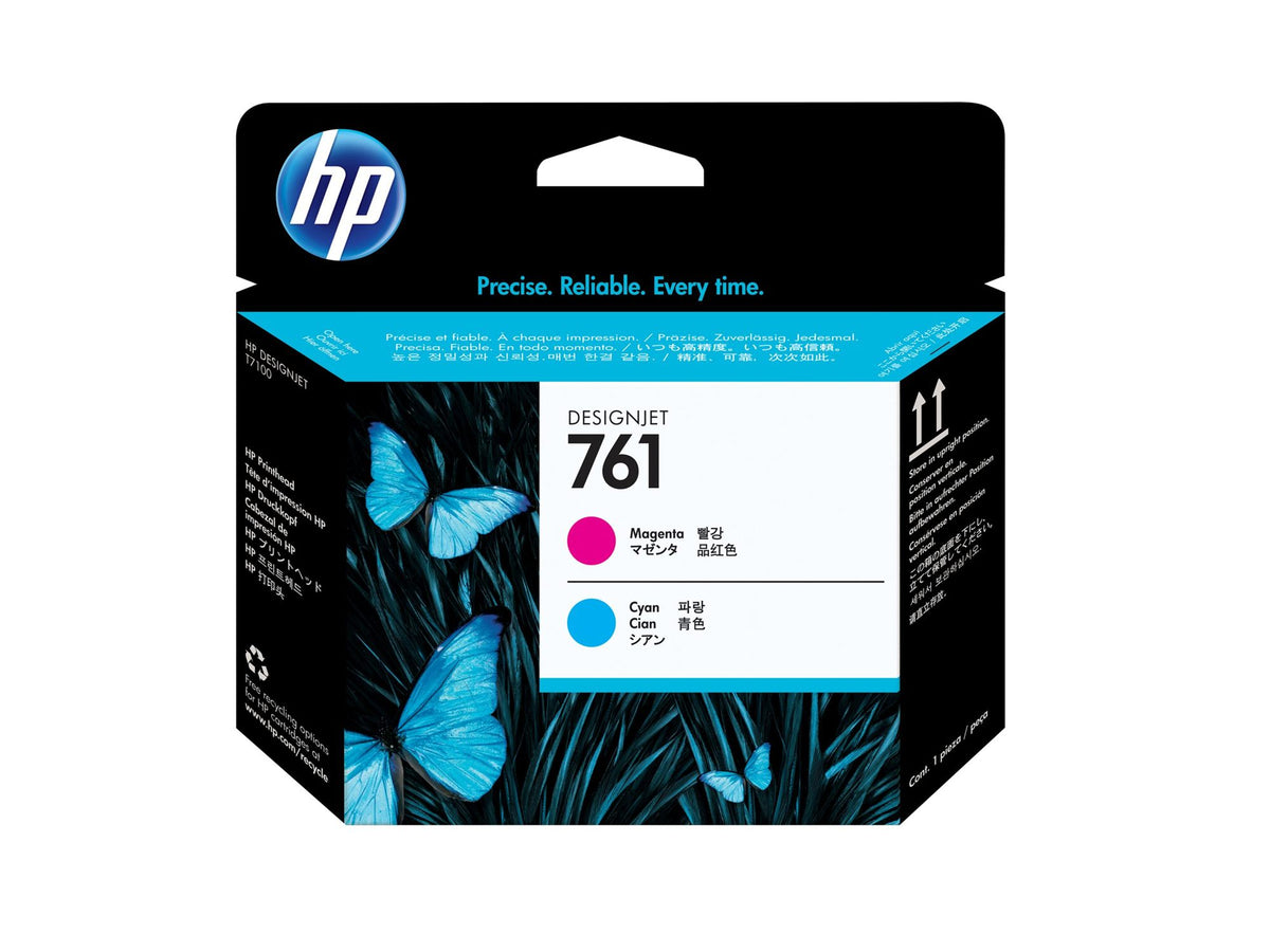 HP 761 original printhead CH646A magenta and cyan 1-pack