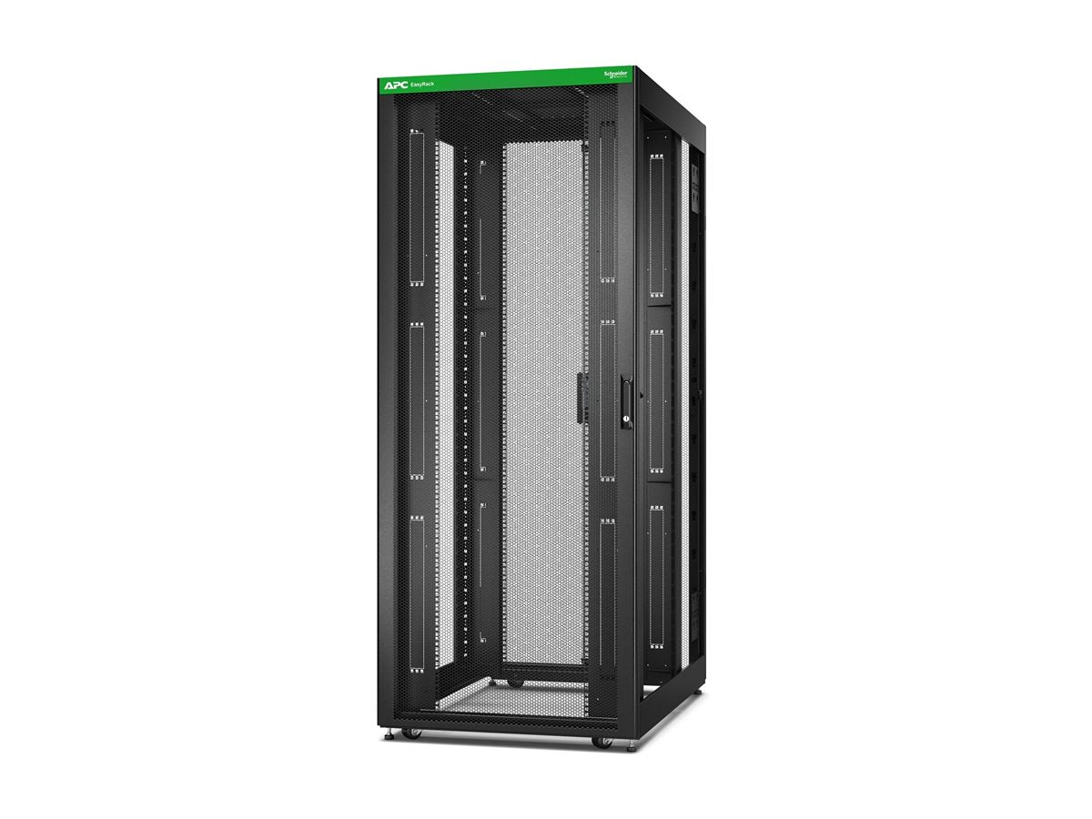 APC Easy Rack 42Ux800x1200 with Roof castors feet and 4Brackets No Side panels Bottom black