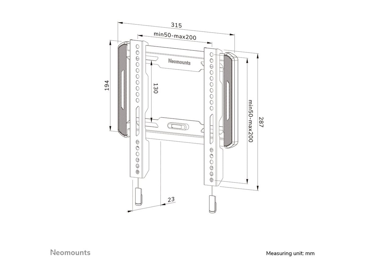 NEOMOUNTS WL30-550BL12 Support pour écran mural 24-65p - ultra-plat - installation facile