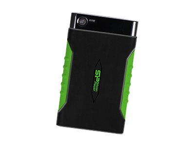 SILICON POWER External HDD Armor A15 2To 2.5p USB 3.2 Black & Green Anti-shock MIL-STD 810F Method 516.5 Procedure IV LED light