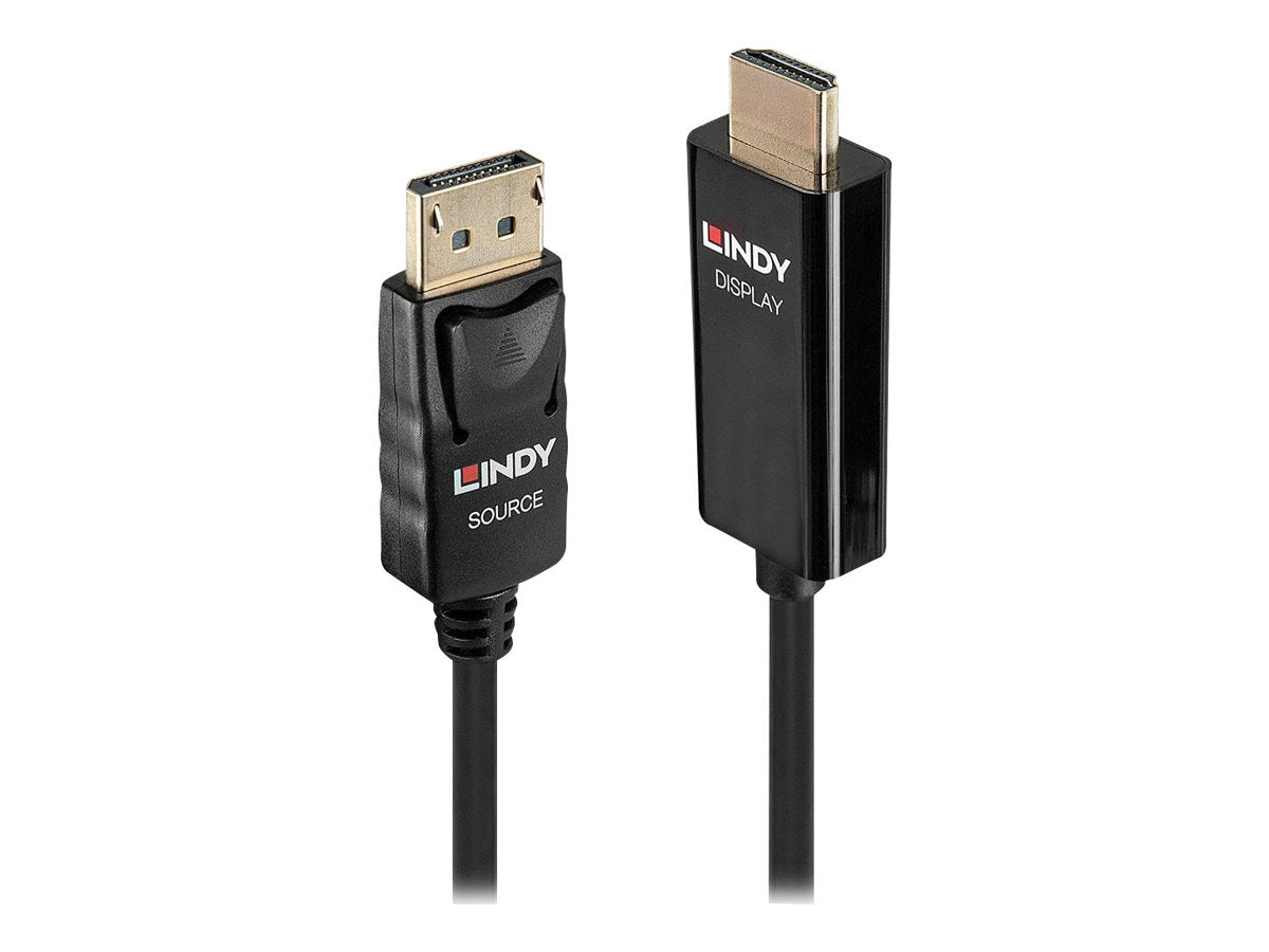 LINDY Video Cable Active DisplayPort-HDMI M-M 0.5m black