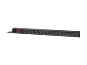 APC Power distribution strip rack-mountable AC 120V input NEMA L5-20 output connectors 14 NEMA 5-15 3.65m cord Black