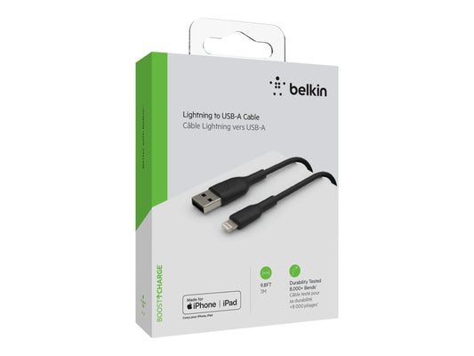 BELKIN BOOST CHARGE USB-A to Lightning Cable PVC 3M Black