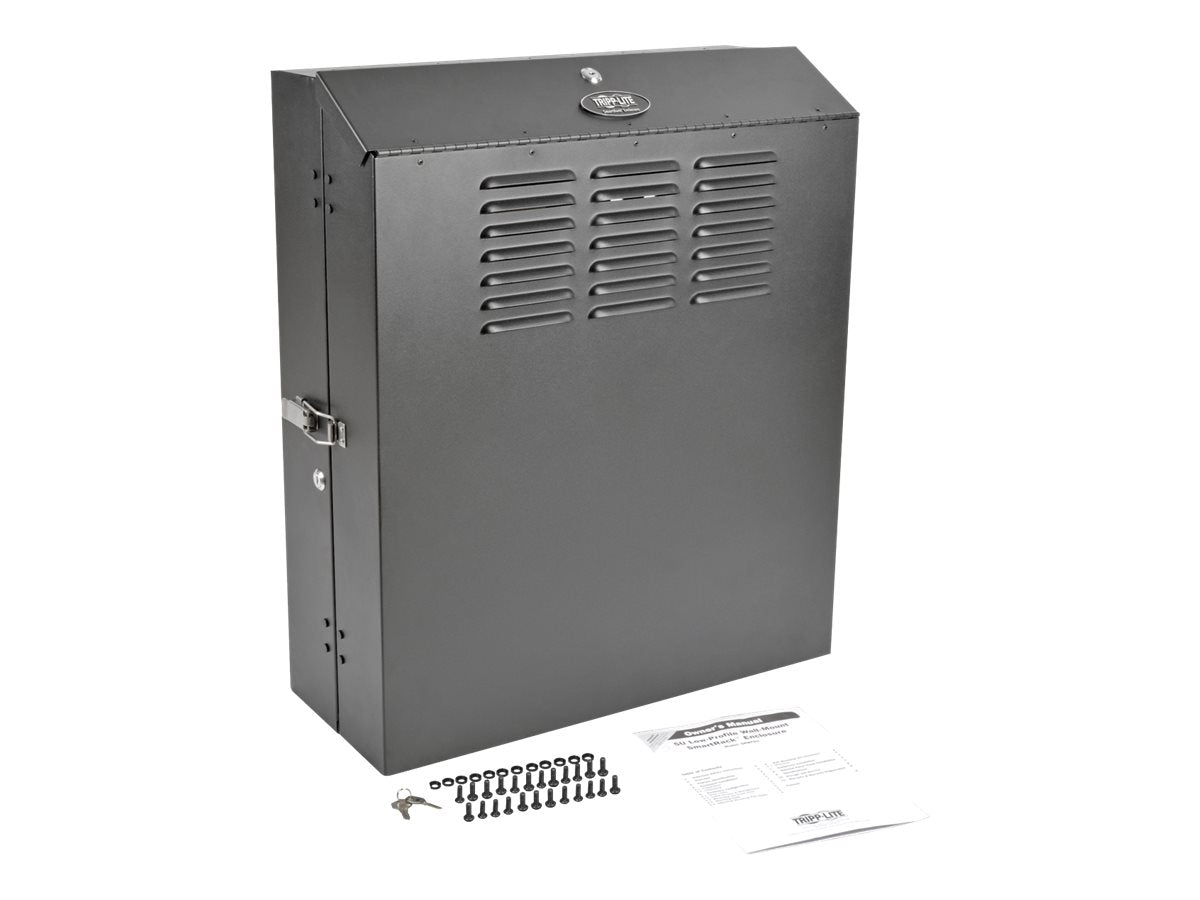 EATON TRIPPLITE 4U Wall Mount Low Profile Secure Rack Enclosure Cabinet Vertical Rack cabinet wall mountable Black 4U 19