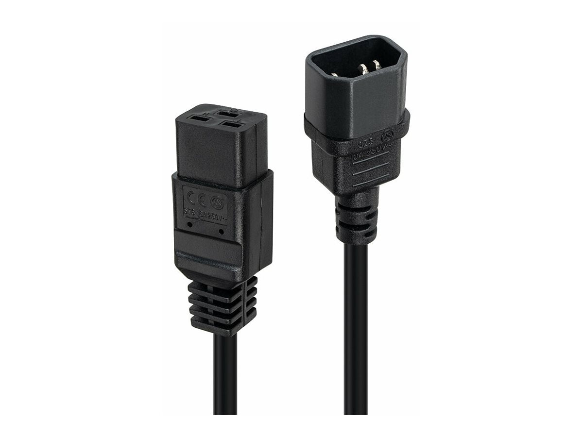 LINDY 2m C14 to C19mains Extension Cable Black