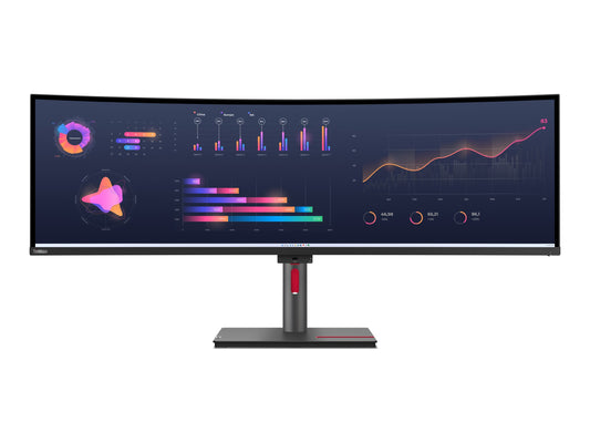 LENOVO ThinkVision P49w-30 49p IPS 5120x1440 32:9 60Hz 350cd/m2 4ms 2x HDMI DP 4xUSB 3.2 G1 USB-C 3.2 G1 USB-B 3.2 G1 RJ45 2x5W