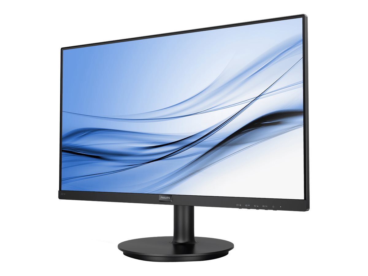 PHILIPS 221V8A/00  Écran LED - 22" - 1920 x 1080 Full HD  @ 75 Hz - VA - 200 cd/m² - 4000:1 - 4 ms - HDMI, VGA - haut-parleurs
