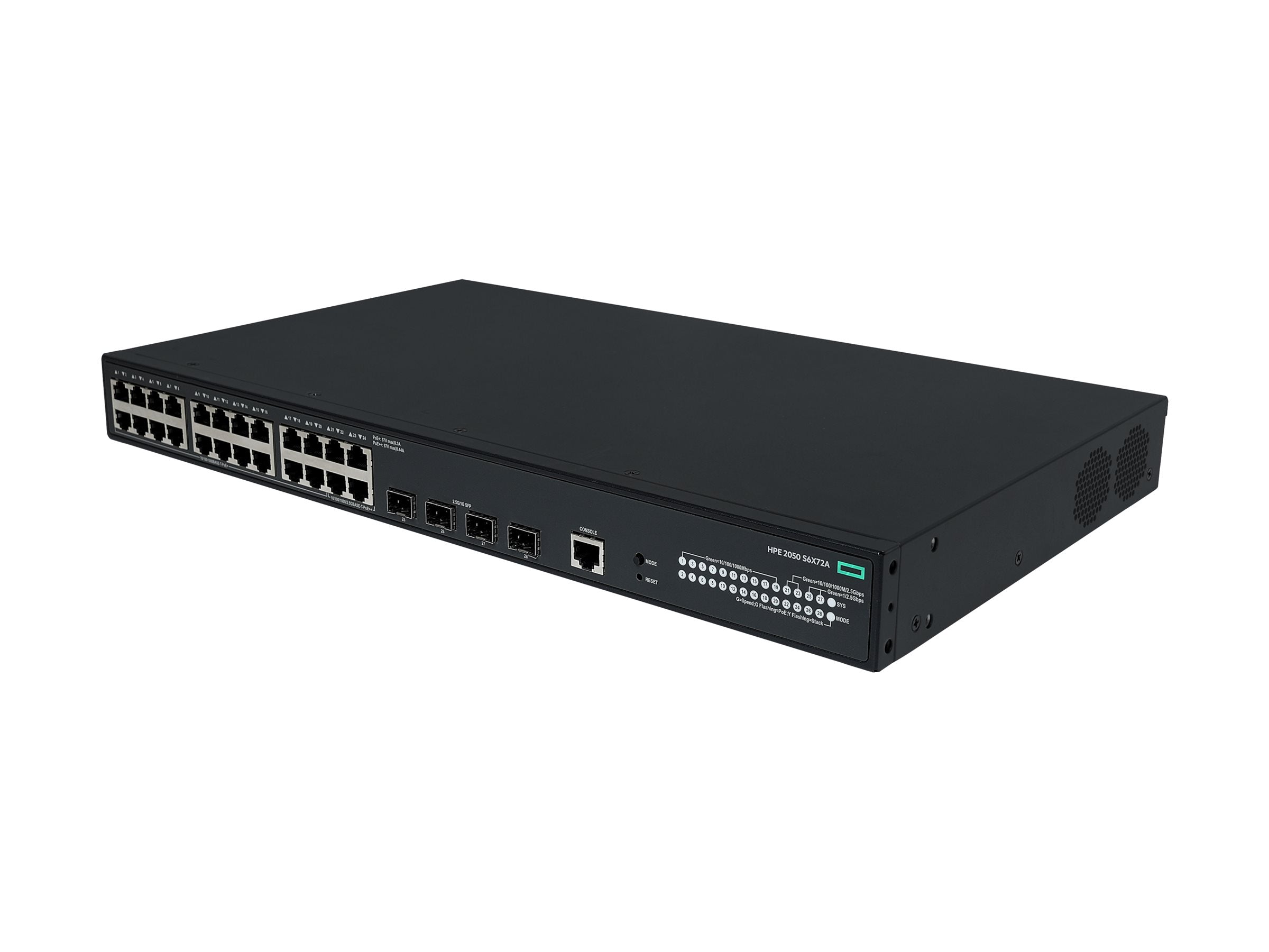 HPE Networking CW 2050 24p 10/100/1000BT PoE+ 4p SFP 1G/2.5G 420W Sw EU en