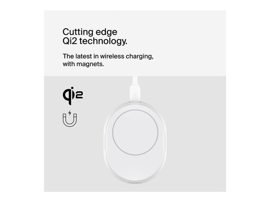 BELKIN PRO Convertible Qi2 15w Magnetic Charging Stand w/o PSU White