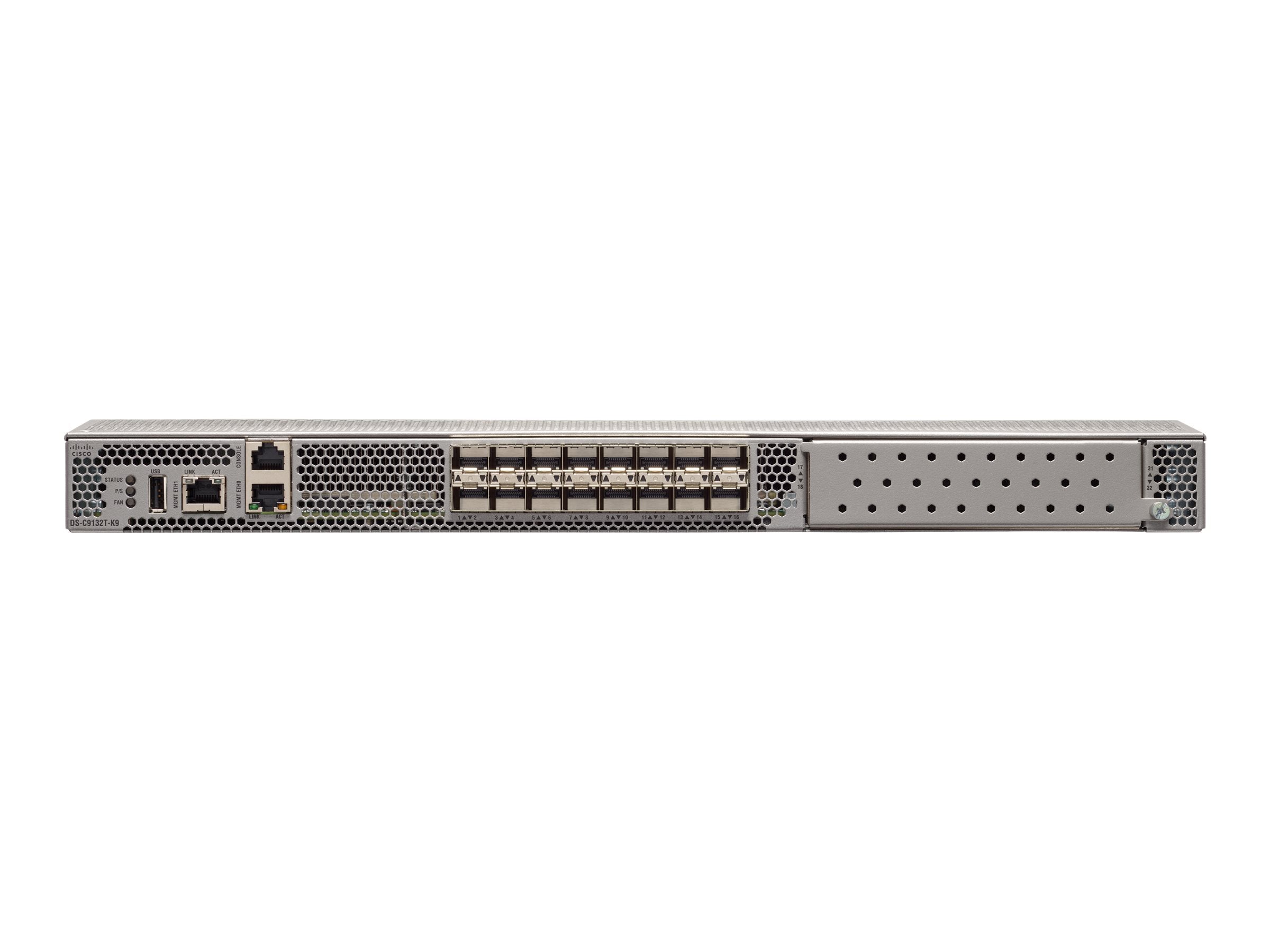 CISCO MDS 9132T 32G FC switch, w/ 8 active ports 8x16G SW Optics