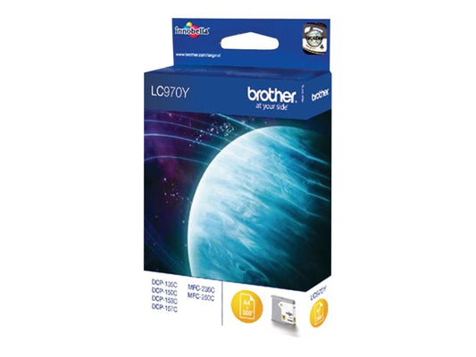 BROTHER LC-970 cartouche d encre jaune capacite standard 300 pages pack de 1