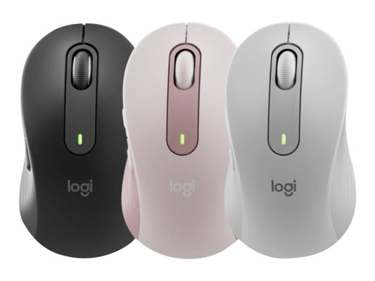 LOGITECH Signature M650 Mouse optical 5 buttons wireless Bluetooth 2.4 GHz Bolt USB receiver graphite