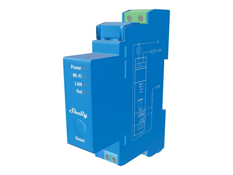 SHELLY Pro 1 LAN WLAN 1-Channel DIN Rail Smart Relay
