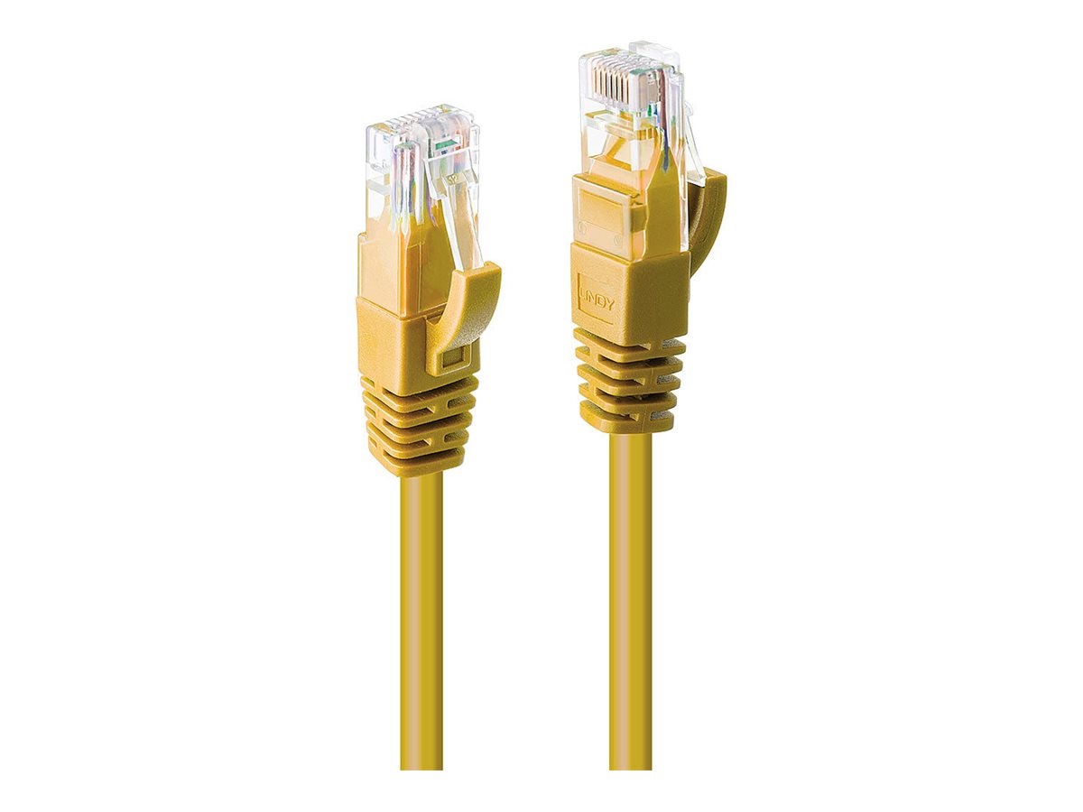 LINDY Cat.6 UTP Cable Yellow 1m