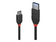 LINDY 1m USB 3.2 Type A to C Cable 3A Black Line