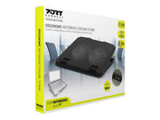 PORT DESIGNS Professional Ergonomic Cooling Notebook Stand for notebooks up to 17p Dual silent cooling fans USB-A