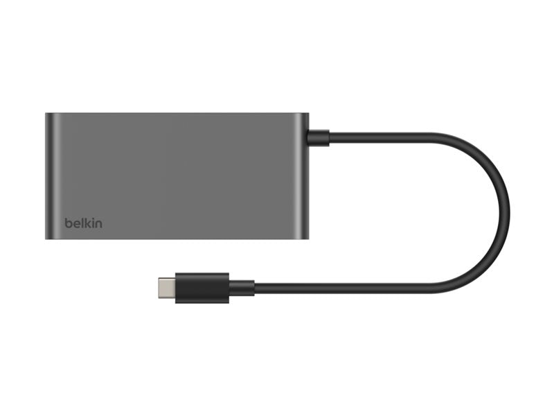 BELKIN Connect 5-in-1 USB-C Hub with Dual USB-C Ports - Silver