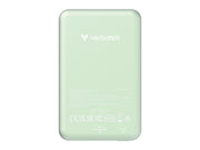 VERBATIM CHARGE N GO MAGNETIC WIRELESS POWER BANK 5000 GREEN WCF (P)