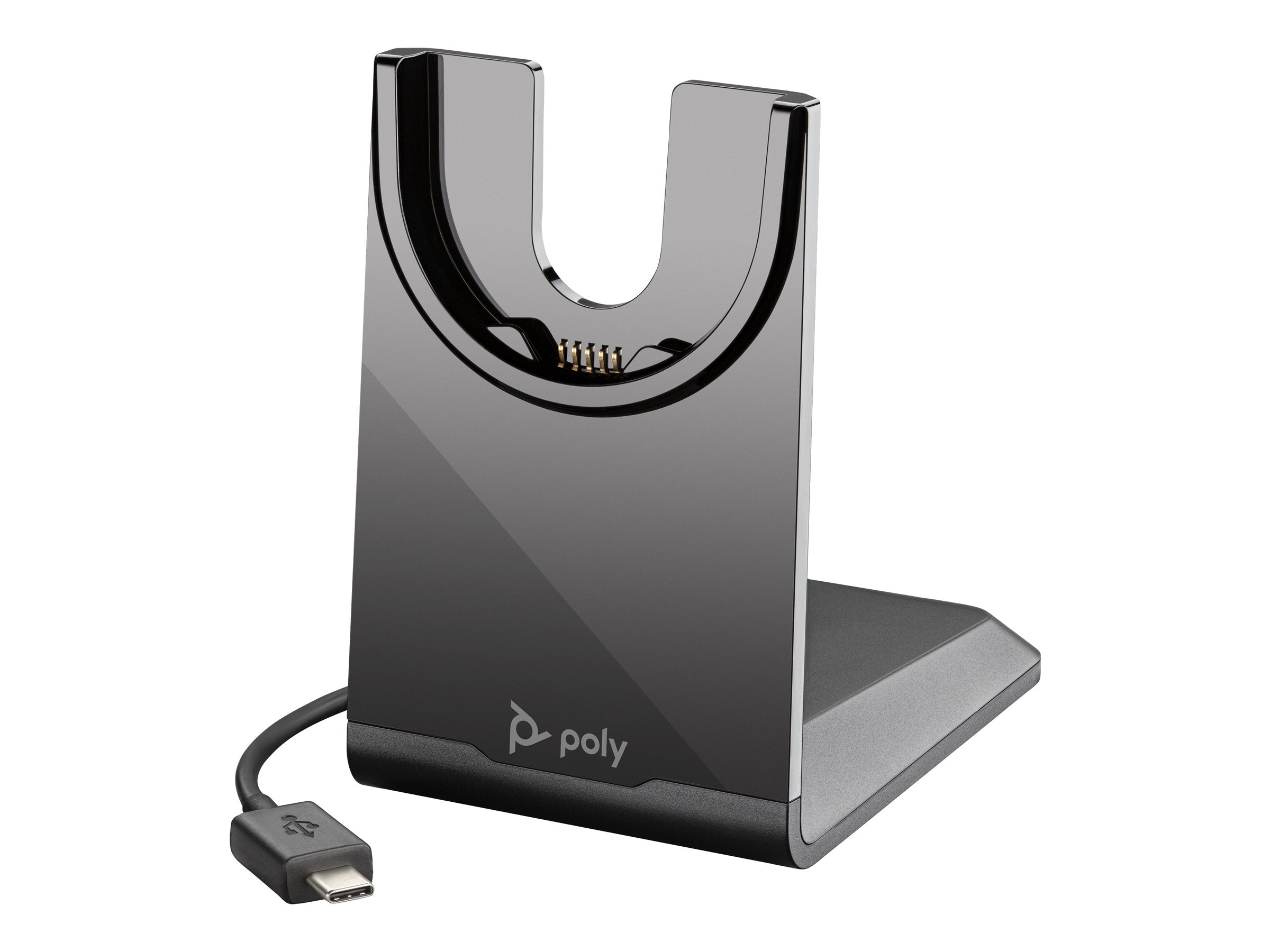 HP Poly Voyager Focus 2 USB-C Bluetooth Headset +USB-C/A Adapter +Charging Stand