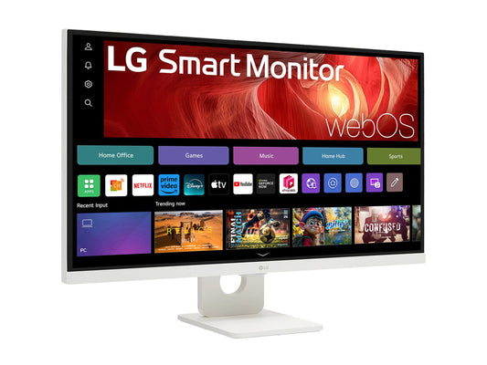 LG 27U731SA-W - Smart moniteur - 27'' -3840 x 2160 4K @ 60 Hz - IPS - 350 cd/m² - 1000:1 - HDR10 -5ms - 2xHDMI- haut-parleurs- Blanc