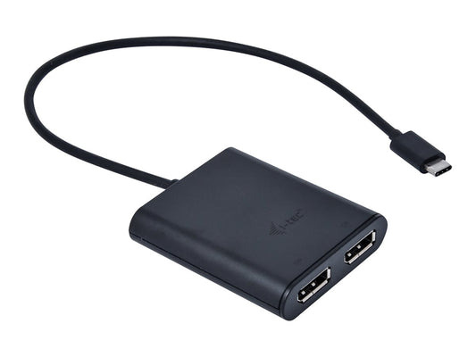 I-TEC USB C to Dual DisplayPort VideoAdapter 2xDisplayPort 4K Ultra HD compatible with Thunderbolt 3